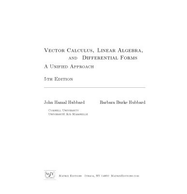 خرید و دانلود نسخه کامل کتاب Vector Calculus, Linear Algebra, and Differential Forms: A Unified Approach