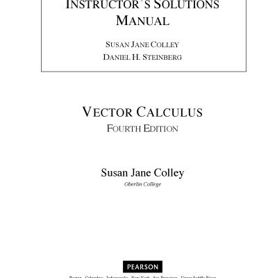 خرید و دانلود نسخه کامل کتاب Vector Calculus – Solutions