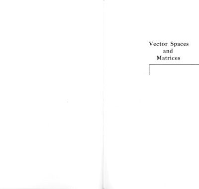 خرید و دانلود نسخه کامل کتاب Vector Spaces and Matrices