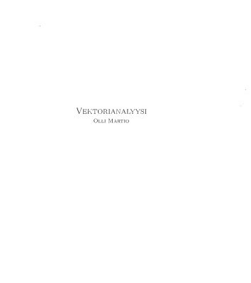 خرید و دانلود نسخه کامل کتاب Vektorianalyysi