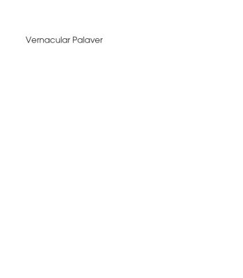 خرید و دانلود نسخه کامل کتاب Vernacular Palaver