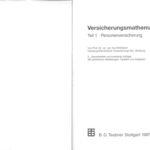 خرید و دانلود نسخه کامل کتاب Versicherungsmathematik, Tl.1, Personenversicherung