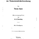 خرید و دانلود نسخه کامل کتاب Versuch zur Lösung eines Problems der Wahrscheinlichkeitsrechnung