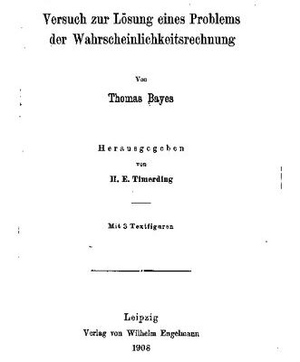 خرید و دانلود نسخه کامل کتاب Versuch zur Lösung eines Problems der Wahrscheinlichkeitsrechnung