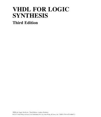 خرید و دانلود نسخه کامل کتاب VHDL for Logic Synthesis, 3rd Edition