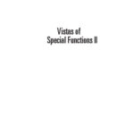 خرید و دانلود نسخه کامل کتاب Vistas of Special Functions