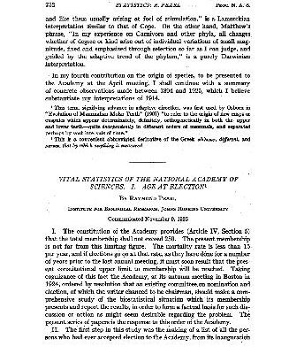 خرید و دانلود نسخه کامل کتاب Vital Statistics of the National Academy of Sciences I. Age at Election