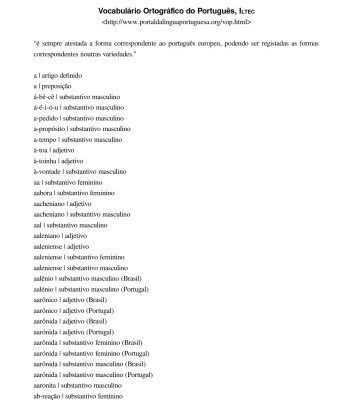 خرید و دانلود نسخه کامل کتاب Vocabulário Ortográfico do Português, ILTEC – Léxico da Galiza, AGLP (corrigido)