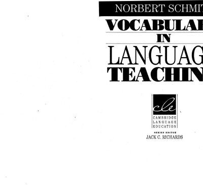 خرید و دانلود نسخه کامل کتاب Vocabulary in Language Teaching (Cambridge Language Education)