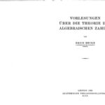 خرید و دانلود نسخه کامل کتاب Vorlesungen über die Theorie der Algebraischen Zahlen