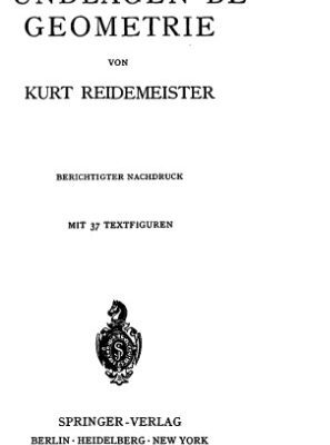خرید و دانلود نسخه کامل کتاب Vorlesungen über Grundlagen der Geometrie