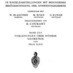 خرید و دانلود نسخه کامل کتاب Vorlesungen über höhere Geometrie