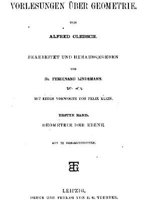 خرید و دانلود نسخه کامل کتاب Vorlesungen ueber Geometrie, Band 1: Geometrie der Ebene