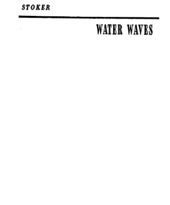 خرید و دانلود نسخه کامل کتاب Water Waves: The Mathematical Theory With Applications