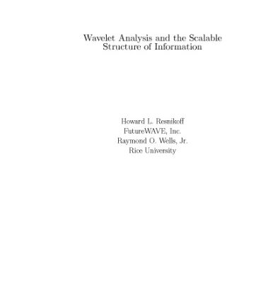 خرید و دانلود نسخه کامل کتاب Wavelet analysis and scalable structure of information