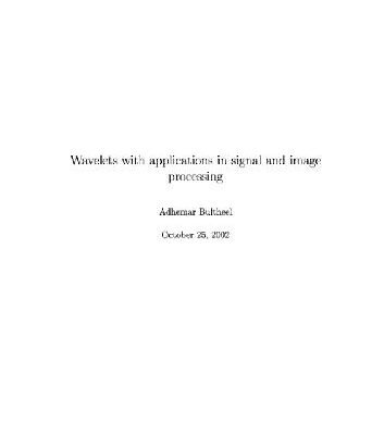 خرید و دانلود نسخه کامل کتاب Wavelets with applications in signal and image processing