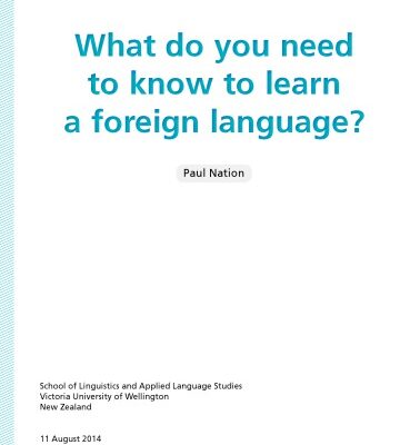 خرید و دانلود نسخه کامل کتاب What do you need to know to learn a foreign language?