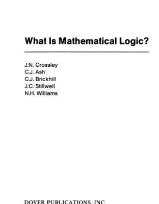 خرید و دانلود نسخه کامل کتاب What is mathematical logic?