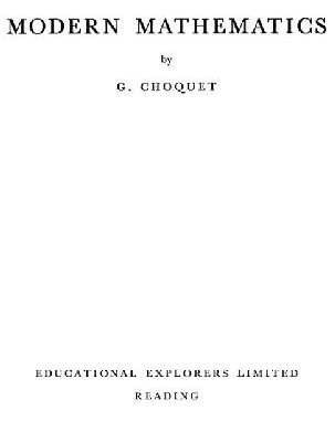 خرید و دانلود نسخه کامل کتاب What is modern mathematics (1963)