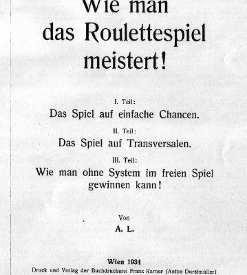 خرید و دانلود نسخه کامل کتاب Wie man das Roulettespiel meistert!