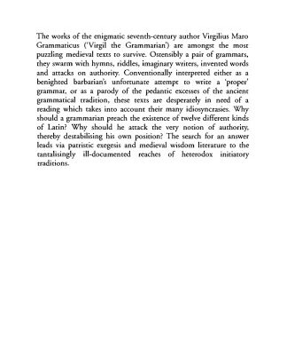 خرید و دانلود نسخه کامل کتاب Wisdom, Authority and Grammar in the Seventh Century: Decoding Virgilius Maro Grammaticus