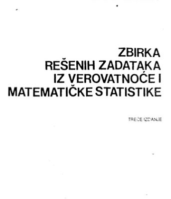خرید و دانلود نسخه کامل کتاب Zbirka rešenih zadataka iz verovatnoće i matematičke statistike