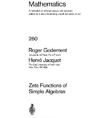خرید و دانلود نسخه کامل کتاب Zeta Functions of Simple Algebras