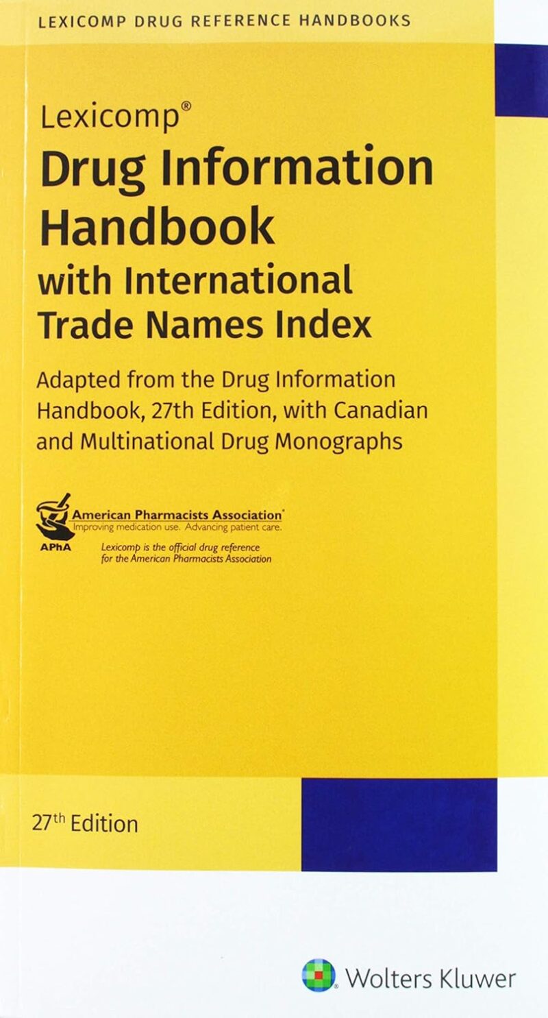 81nPMYAP-IL._SL1500_ خرید و دانلود نسخه کامل کتاب Drug Information Handbook with International Trade Names Index 27th