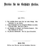 خرید و دانلود نسخه کامل کتاب 1. Das juristische Berlin beim Tode des ersten Königs 2. Lynars Briefwechsel mit dem Landgrafen Wilhelm von Hessen (1576 bis 1592) 3. Zur Geschichte der Kriegs- und Domänenkammern 4. Der Berliner Volksdialekt