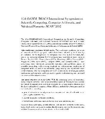 خرید و دانلود نسخه کامل کتاب 10th GAMM-IMACS International Symposium on Scientific Computing, Computer Arithmetic, and Validated Numerics