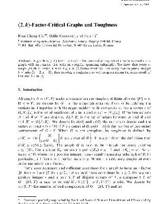 خرید و دانلود نسخه کامل کتاب (2,k)-Factor-Critical Graphs and Toughness