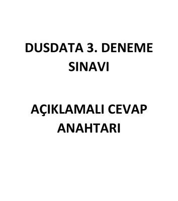 خرید و دانلود نسخه کامل کتاب 3.Dus Deneme Sınavı