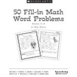 خرید و دانلود نسخه کامل کتاب 50 Fill-in Math Word Problems: Grades 4-6: Engaging Stories for Students to Read, Fill In, Solve, and Sharpen Their Math Skills