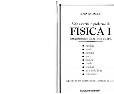 خرید و دانلود نسخه کامل کتاب 500 esercizi e problemi di fisica 1. dettagliatamente svolti, tratti da H/R