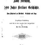 خرید و دانلود نسخه کامل کتاب 500 Jahre Berliner Geschichte. Vom Fischerdorf zur Weltstadt. Geschichte und Sage