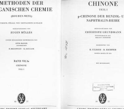 خرید و دانلود نسخه کامل کتاب 7/3a- Chinone. Teil 1. p-Chinone der benzol – und naphthalin-reihe