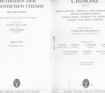 خرید و دانلود نسخه کامل کتاب 7/3b- Chinone. Teil 2. Ortho-chinone. Dipheno – und stilbenchinone. Amphi-naphthochinone. Chinon-imine, – diazide und – methide chinole und deren derivate