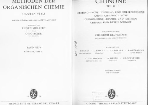 خرید و دانلود نسخه کامل کتاب 7/3b- Chinone. Teil 2. Ortho-chinone. Dipheno – und stilbenchinone. Amphi-naphthochinone. Chinon-imine, – diazide und – methide chinole und deren derivate_68d352380282c.jpeg خرید و دانلود نسخه کامل کتاب 7/3b- Chinone. Teil 2. Ortho-chinone. Dipheno – und stilbenchinone. Amphi-naphthochinone. Chinon-imine, – diazide und – methide chinole und deren derivate