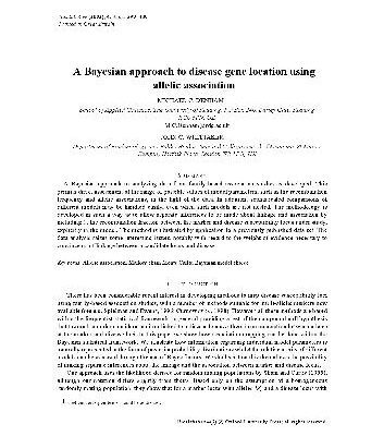 خرید و دانلود نسخه کامل کتاب A Bayesian approach to disease gene location using allelic association (2003)(en)(11s)