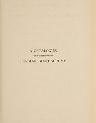 خرید و دانلود نسخه کامل کتاب A Catalogue of the Collection of Persian Manuscripts
