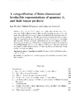 خرید و دانلود نسخه کامل کتاب A categorification of finite-dimensional irreducible representations of quantum sl2 and their tensor products