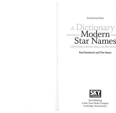 خرید و دانلود نسخه کامل کتاب A Dictionary of Modern Star Names: A Short Guide to 254 Star Names and Their Derivations