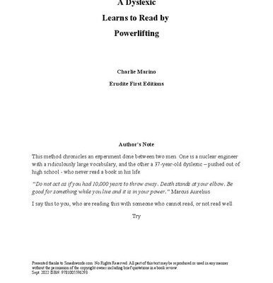 خرید و دانلود نسخه کامل کتاب A DYSLEXIC LEARNS TO READ BY POWERLIFTING