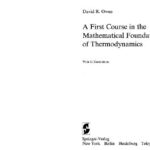 خرید و دانلود نسخه کامل کتاب A First Course in the Mathematical Foundations of Thermodynamics