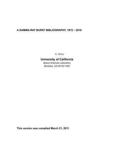 خرید و دانلود نسخه کامل کتاب A Gamma-Ray Burst Bibliography, 1972 – 2010_68bcc79a8ec5f.jpeg خرید و دانلود نسخه کامل کتاب A Gamma-Ray Burst Bibliography, 1972 – 2010