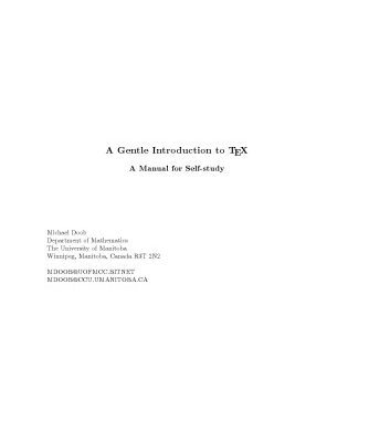 خرید و دانلود نسخه کامل کتاب A gentle introduction to TEX: A manual for self study (TEXniques)