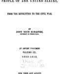 خرید و دانلود نسخه کامل کتاب A history of the people of the United States, from the Revolution to the Civil War. In seven volumes / 1803-1812