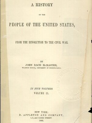 خرید و دانلود نسخه کامل کتاب A history of the people of the United States, from the Revolution to the Civil War. In seven volumes
