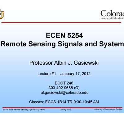 خرید و دانلود نسخه کامل کتاب A J Gasiewski remote sensing course notes lecture1