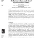 خرید و دانلود نسخه کامل کتاب A Machiavellian analysis of organisational change